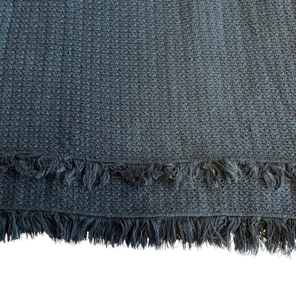 J.Crew Black Bouclé Fringe Trim‎ Dress Size L Classic Chic Shift